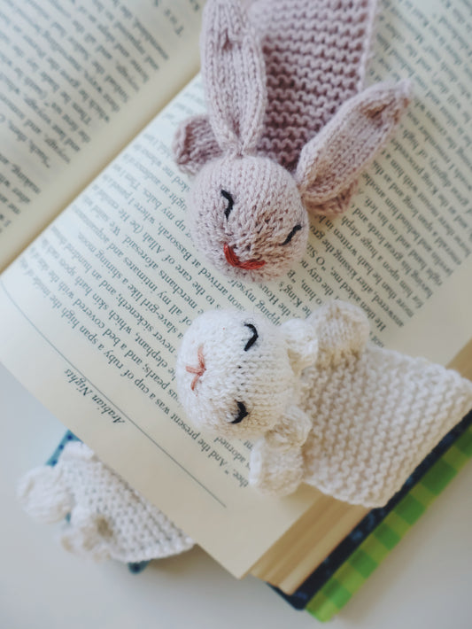 Book Bear and Book Bunny - english pattern